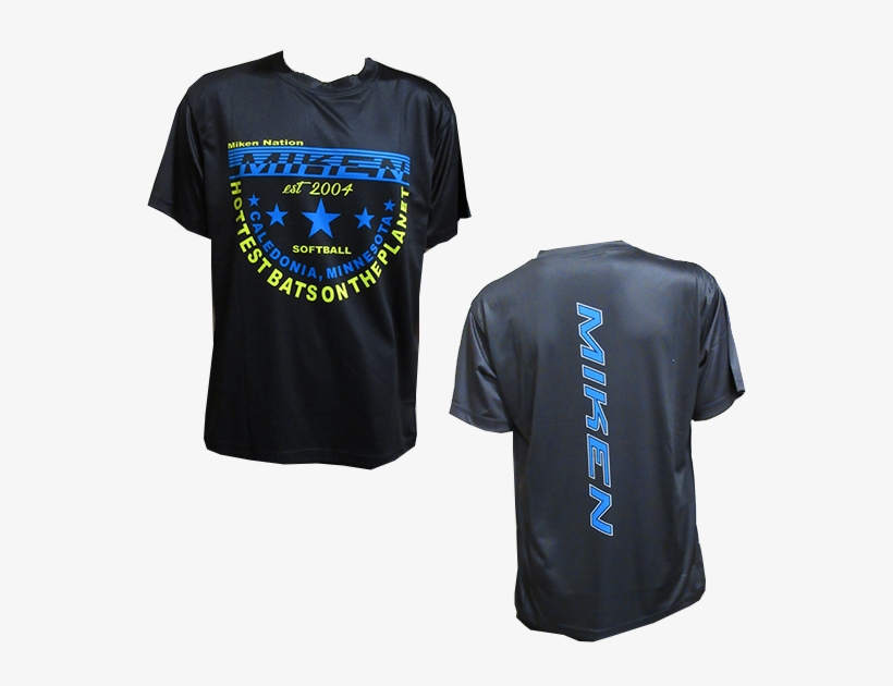 Miken Hottest Bats Blue/yellow Shirt - Miken Bats Blue/yellow Shirt (full Sub), transparent png
