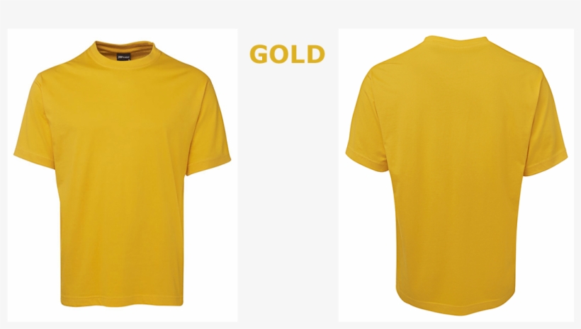 Custom Printed Unisex T-shirts Gold - T-shirt, transparent png