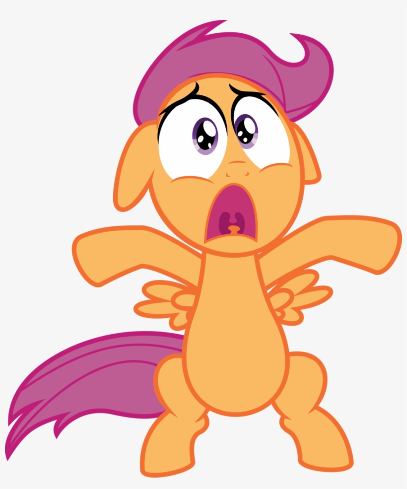 Deadparrot22, Open Mouth, Safe, Scared, Scootaloo, - Scared Cartoon No Background, transparent png