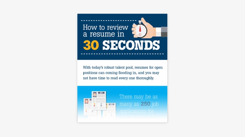 How To Review A Resume In 30 Seconds [infographic] - Online Advertising, transparent png