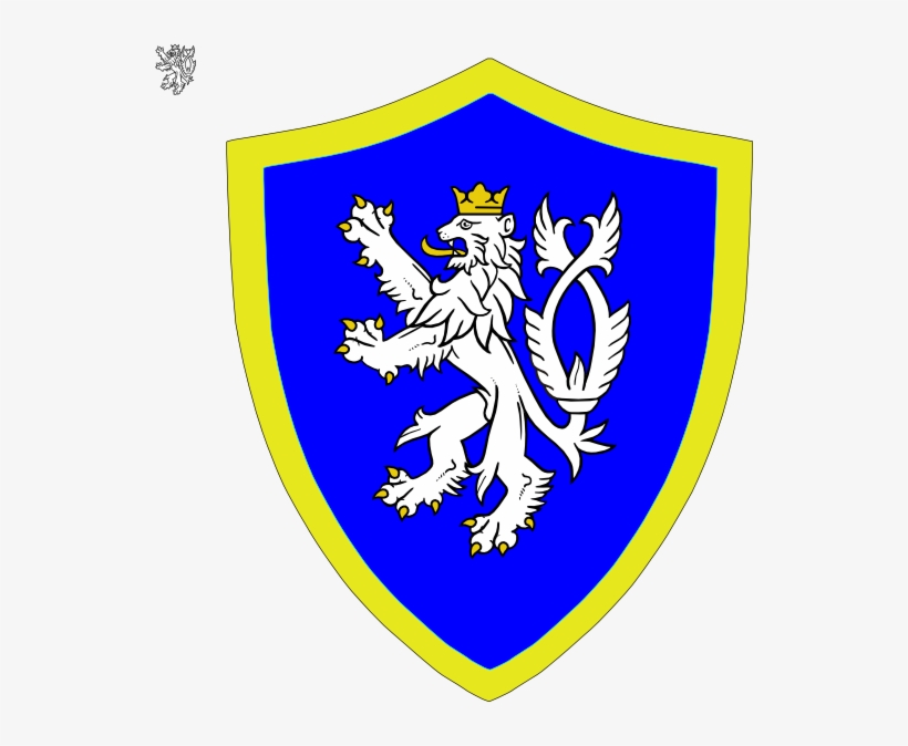 Lion On Shield Clip Art At Clker - Lion Blue Yellow Logo, transparent png