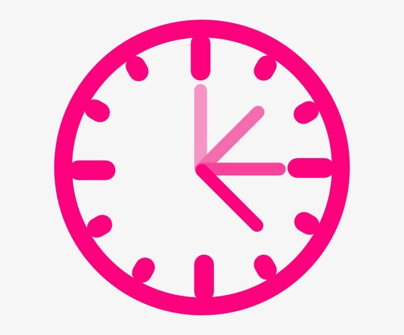 Pink Pink Clock Clip Art Flexible Working Hours Icon 600x600 PNG