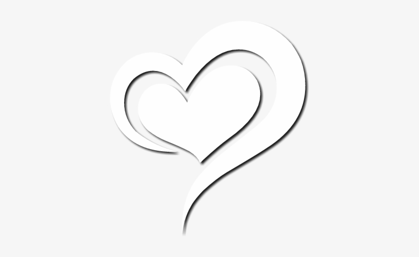 New White Glass Png - Heart, transparent png