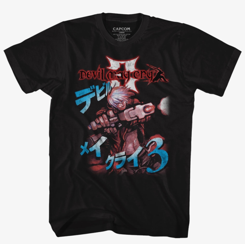Devil May Cry Dmc 3 Black Adult T-shirt Tee - Devil May Cry 3 1 [book], transparent png