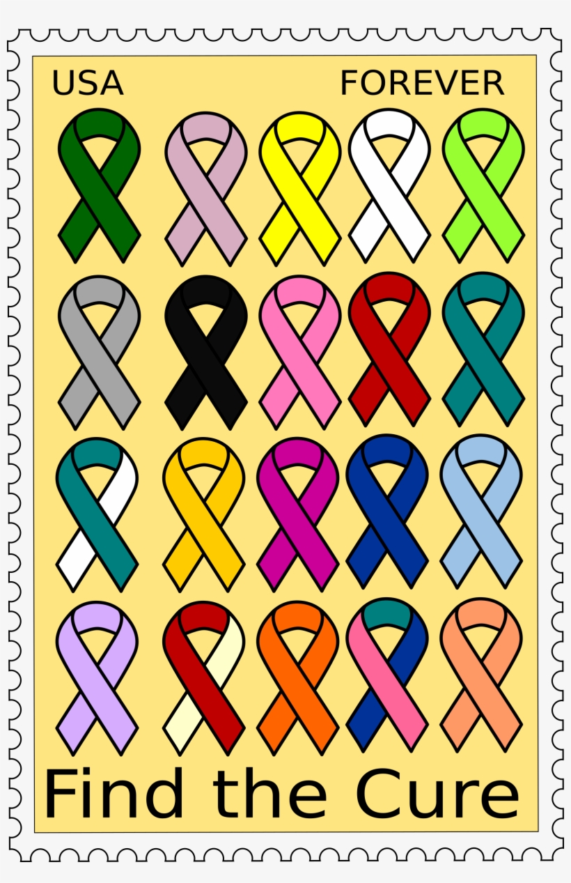 This Free Icons Png Design Of Cancer Ribbons Stamp, transparent png