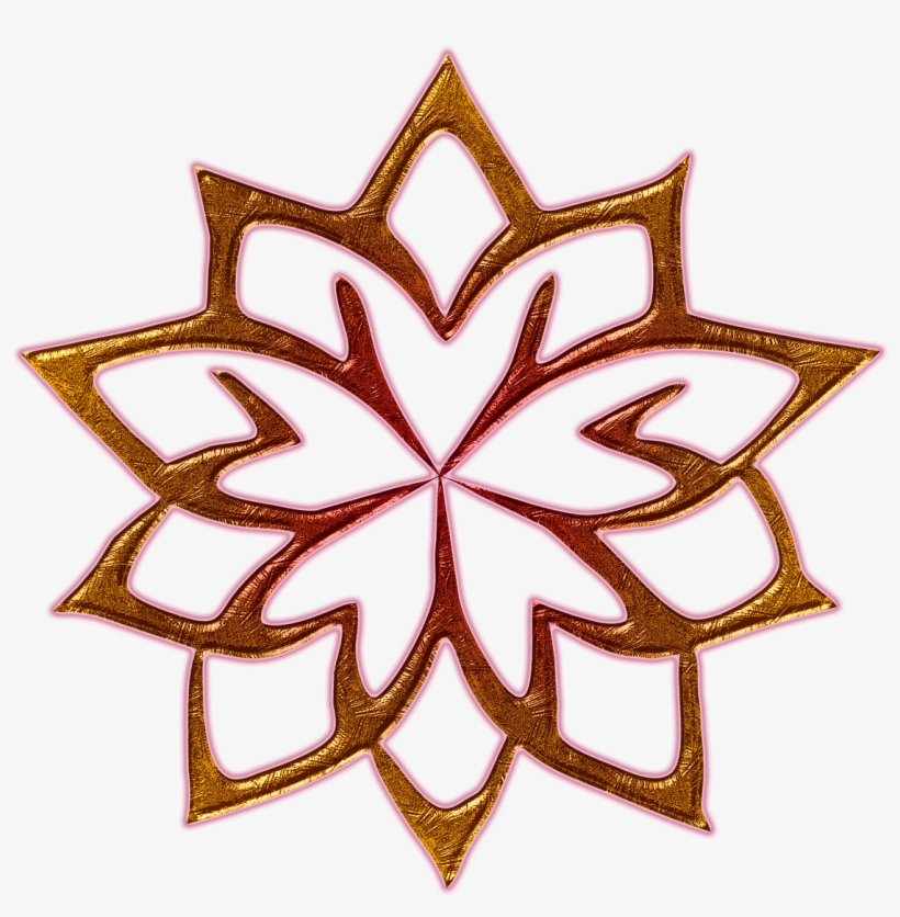 Abstract Shape Outline Floral Gold - ! Mugs, transparent png