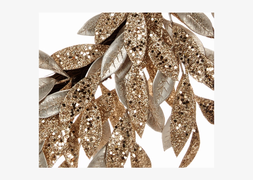 22" Sparkling Glittered Bay Leaf Wreath By Valerie, transparent png