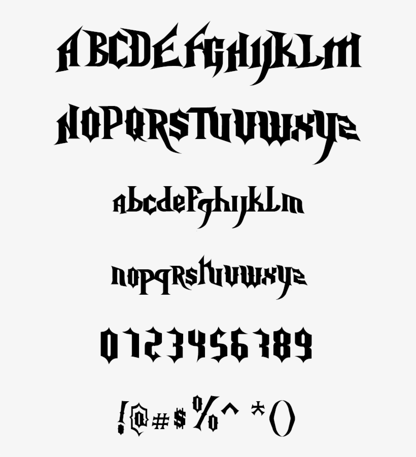 Games Gothic Horror Medieval Nightmare Hero Example - Guitar Hero Font, transparent png