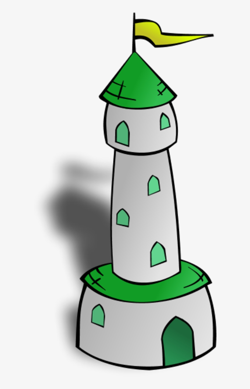 Rpg Map Symbols Round Tower With Flag - Tower Clipart, transparent png