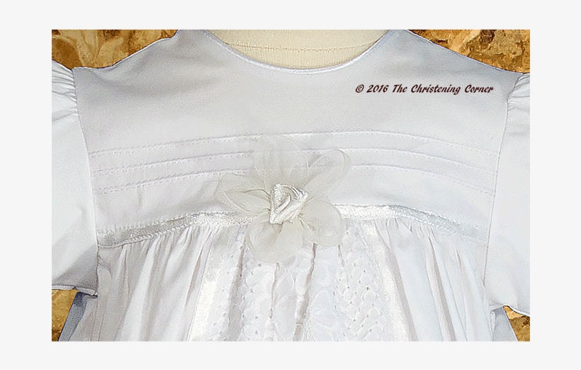 Lace & Pintuck Split Panel Christening Gown - Pattern, transparent png