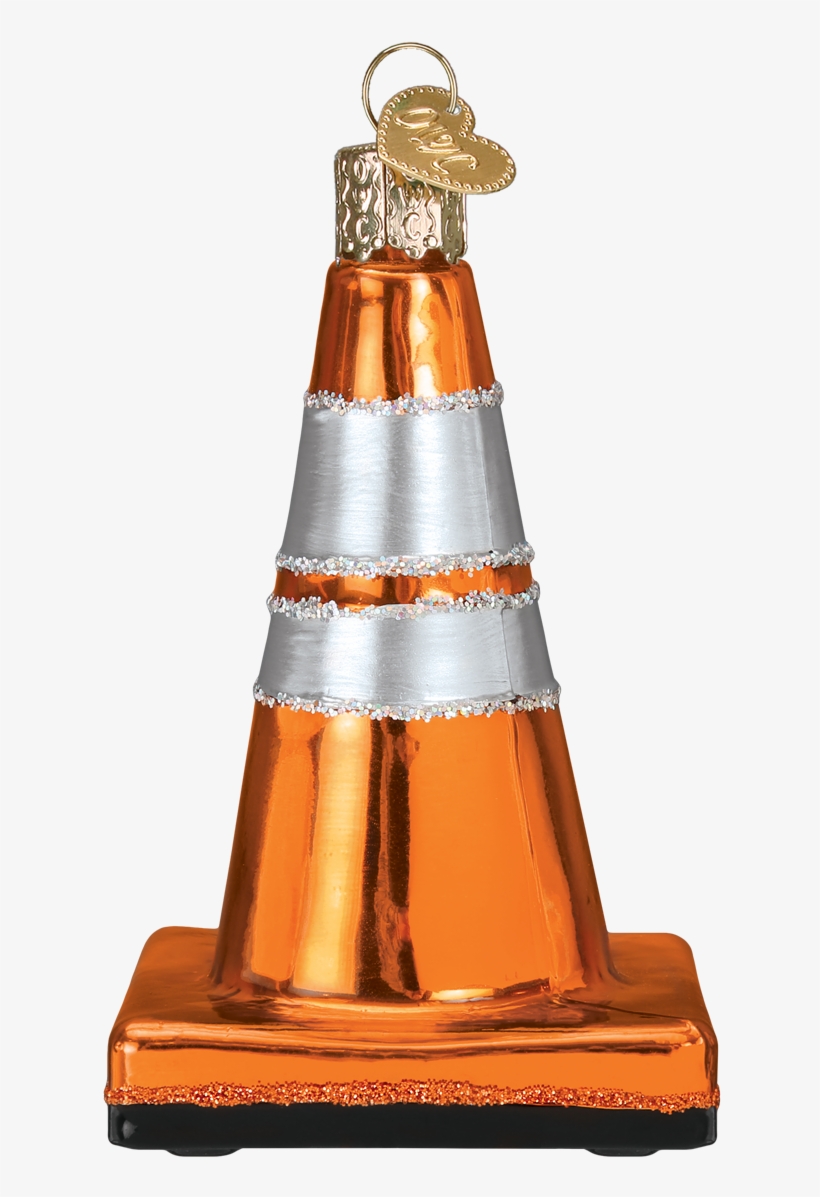 Traffic Or Construction Cone Glass Ornament - Old World Christmas Pacific Blue Tang Tropical Fish, transparent png