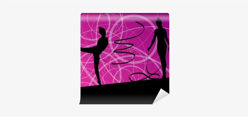 Active Young Girl Calisthenics Sport Gymnast Silhouette - Gymnastics, transparent png
