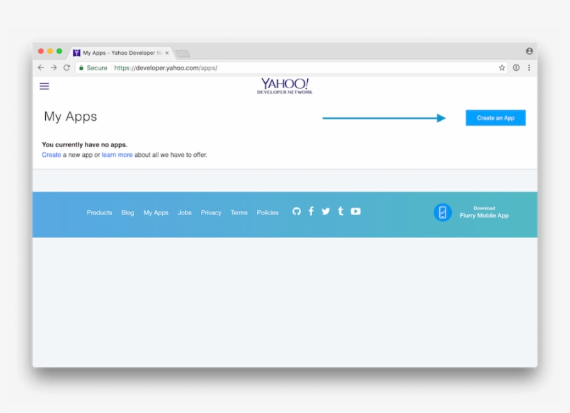Click The Create An App Button - Button, transparent png