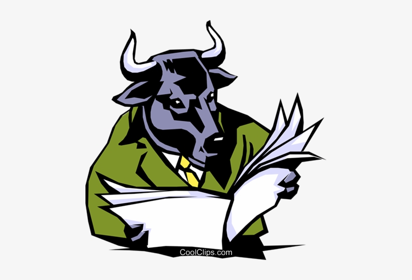 Cartoon Bull Royalty Free Vector Clip Art Illustration - Dividend, transparent png