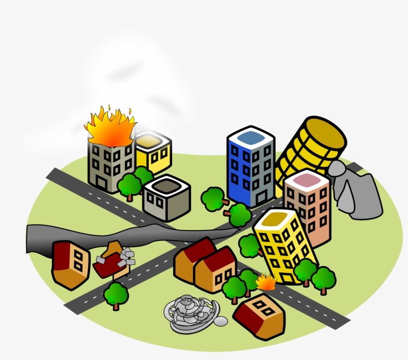 This Free Icons Png Design Of City After Earthquake, transparent png