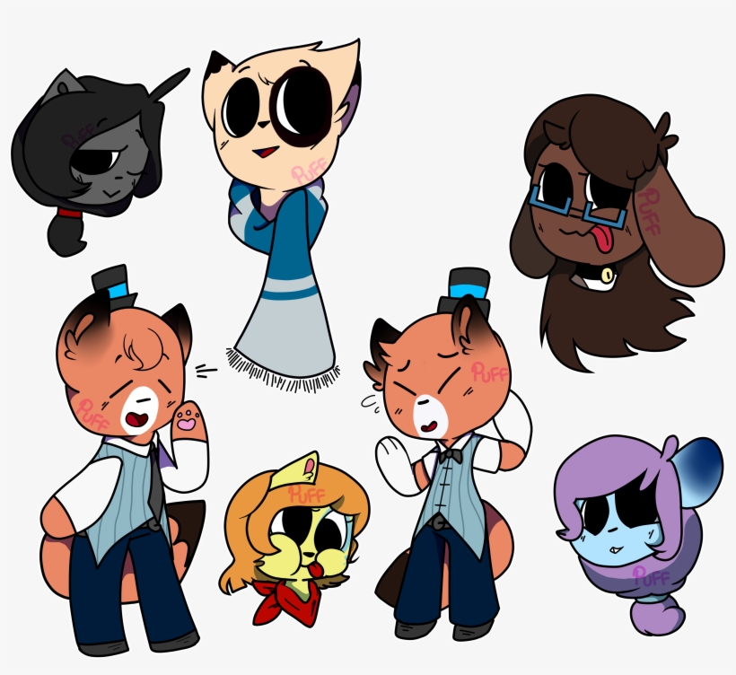 A Buncha Furries - Cartoon, transparent png