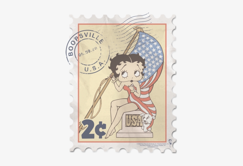 Betty Boop Vintage Stamp Youth T Shirt - Betty Boop - Vintage Stamp T-shirt Size M, transparent png
