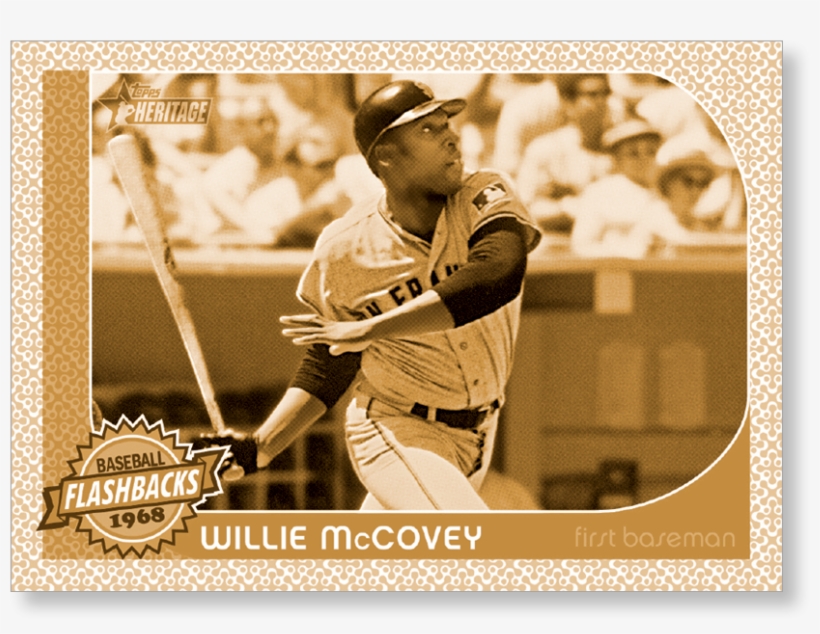 Willie Mccovey 2017 Topps Heritage Baseball Baseball - Signed Willie Mccovey Photograph - 8x10, transparent png