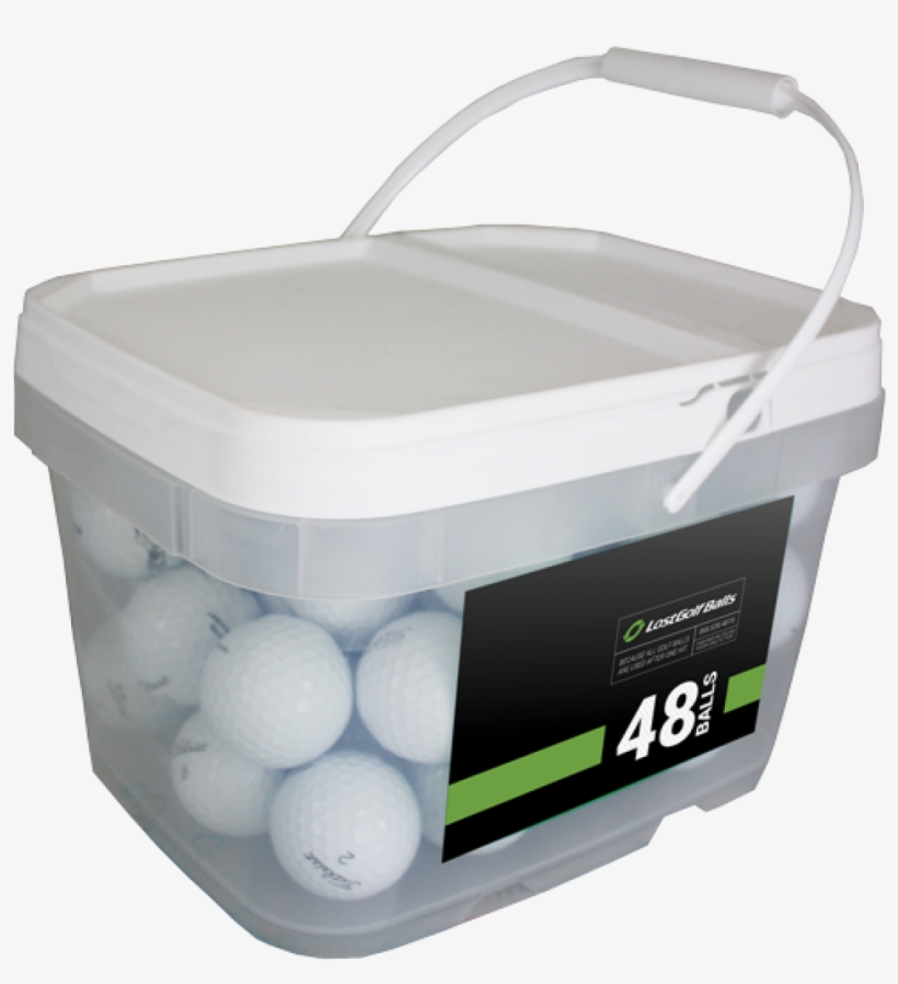 48 Titleist Pro V1 Bucket - Used 48ct Titleist Dt Trusoft Golf Balls Bucket - Lost, transparent png