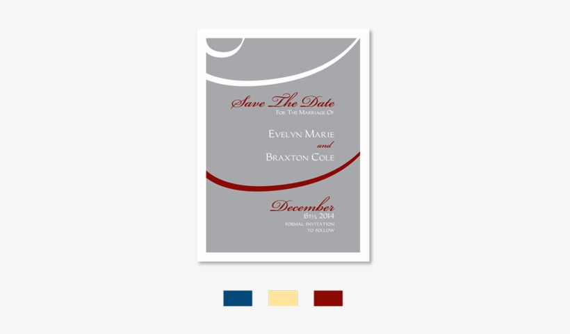 Simple Scroll Save The Date - Save The Date Wedding Cards, transparent png
