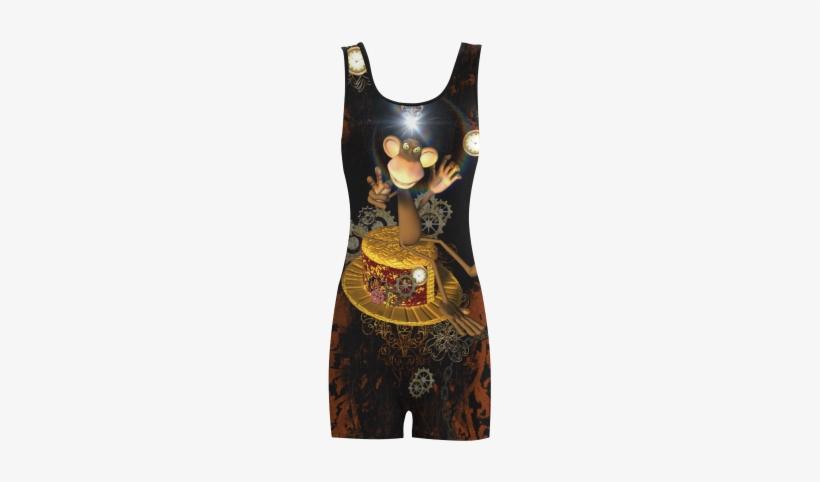 Steampunk, Funny Monkey Classic One Piece Swimwear - Steampunk, Funny Monkey Greeting Cards, transparent png