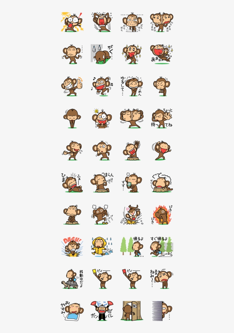 Funny Monkey - สติ๊กเกอร์ Ringochan 3, transparent png