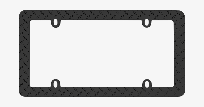 Diamond Plate Matte Black Chrome Plated License Plate - Cruiser Accessories 30850 Matte Black 'diamond' License, transparent png
