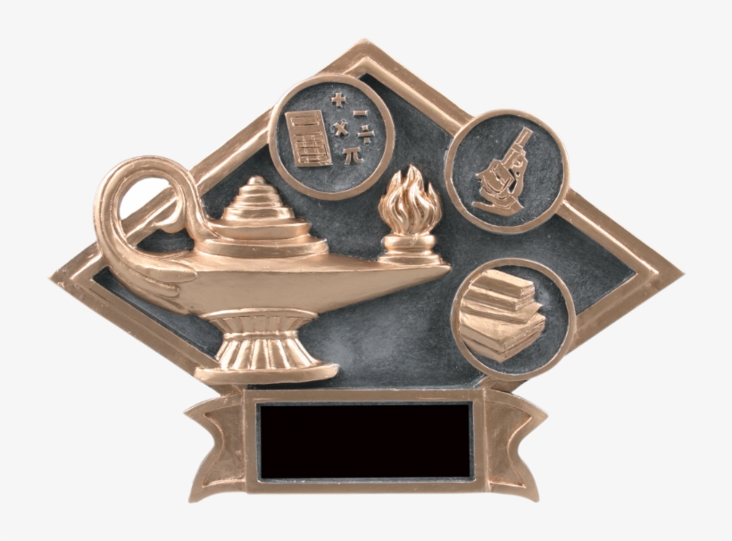 Diamond Plate Lamp Of Knowledge Resin - Donelson Trophy, transparent png