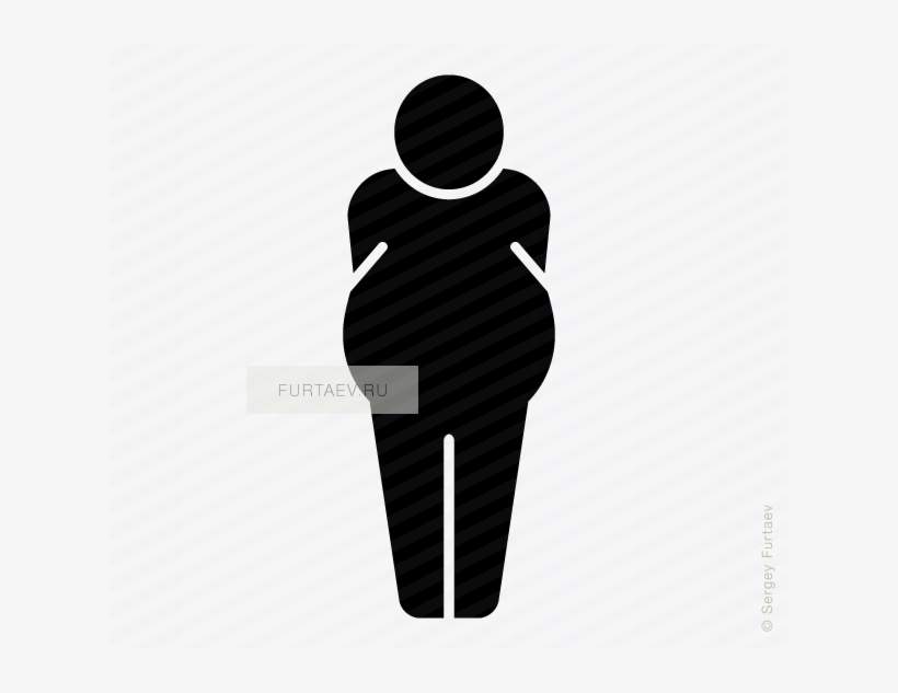 Vector Icon Of Overweight Person - Bigstock, transparent png