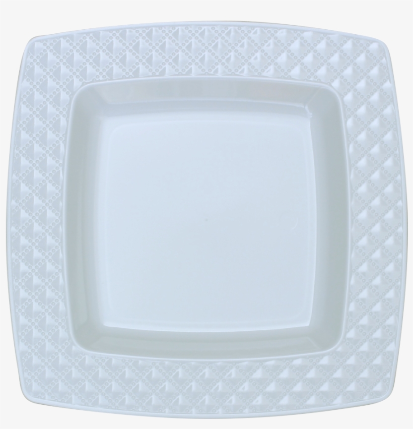 Elegant Diamond White And White Plastic - Plate, transparent png