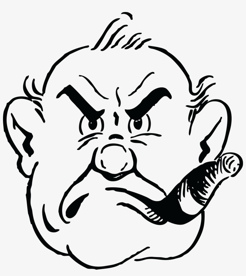 Grumpy Old Man Smoking Cigar - Grumpy Man Phone Case - Samsung Galaxy S4, transparent png