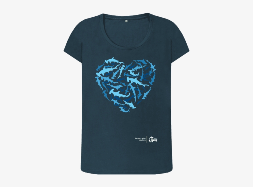 Denim Blue Hammerhead Shark Top - T-shirt, transparent png