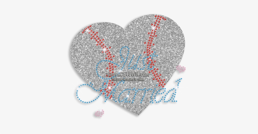 Colorful Just Married With Glitter Heart Iron-on Rhinestone - Heart, transparent png