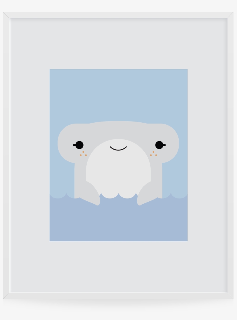 Hammerhead Shark Art Print - Cartoon, transparent png