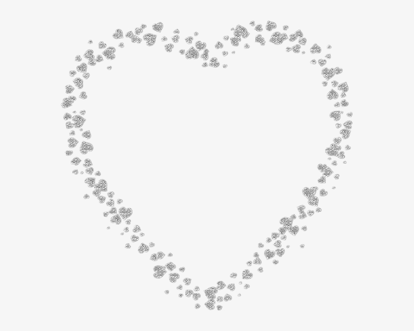 Share This Image - White Glitter Heart Png, transparent png