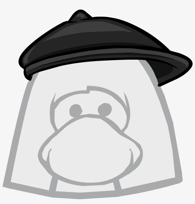 Mime Beret - - - Club Penguin Optic Headset, transparent png