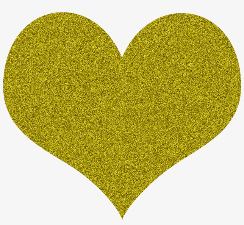 Gold Glitter Heart Png - Heart, transparent png