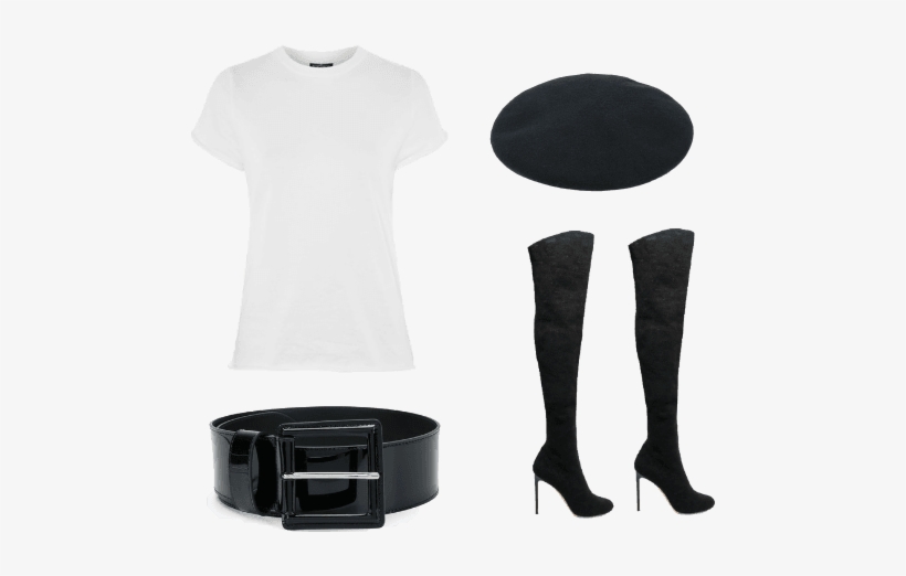 French Mi Beret - Knee-high Boot, transparent png