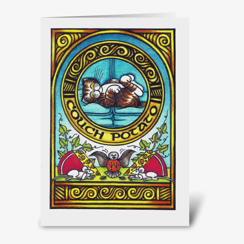 Couch Potato Greeting Card - Greeting Card, transparent png