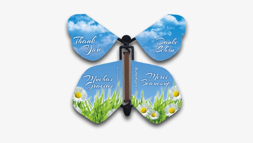 Thank You Magic Flying Butterfly - Greeting Card, transparent png
