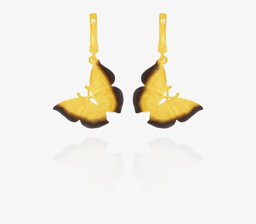 Ember Flying Butterfly Earrings - Earrings, transparent png