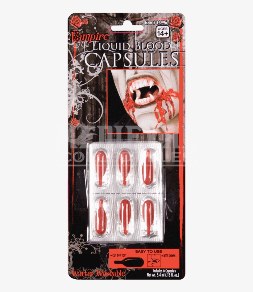 Liquid Blood Capsules - Special Effects Halloween Liquid Blood Capsules, transparent png