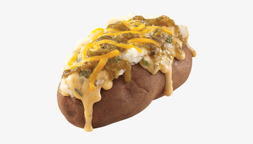Green Chile Baked - Chicken Con Queso Baked Potato, transparent png