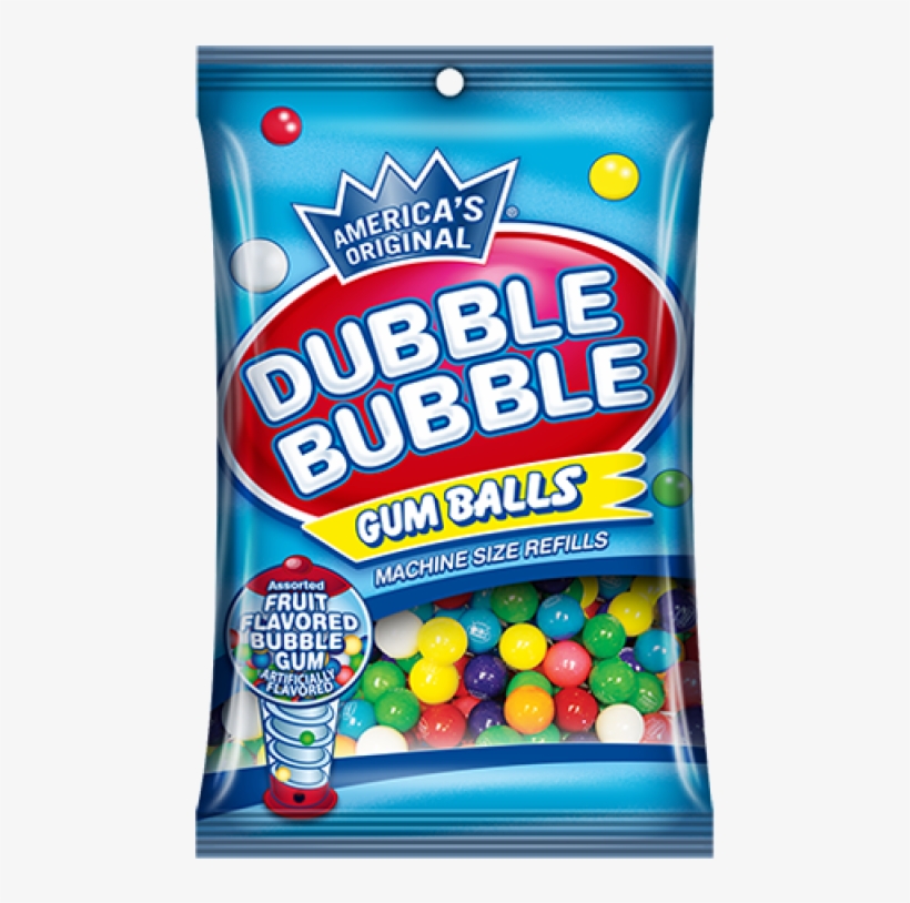Dubble Bubble Gum Balls Assorted 5oz - Dubble Bubble Gumballs 53 Oz. Resealable Bag, transparent png