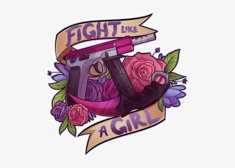 “fight Like A Girl” ✿✿✿ I Made This As A Contribution - Cs Go Fight Like A Girl, transparent png