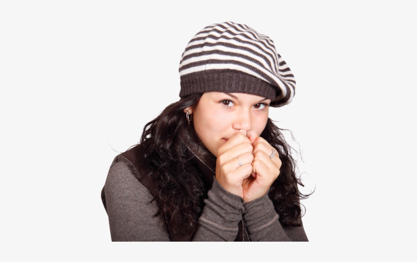 Beautiful Girl Freezing In Winter Png Image - Winter Girl Images Hd Png, transparent png