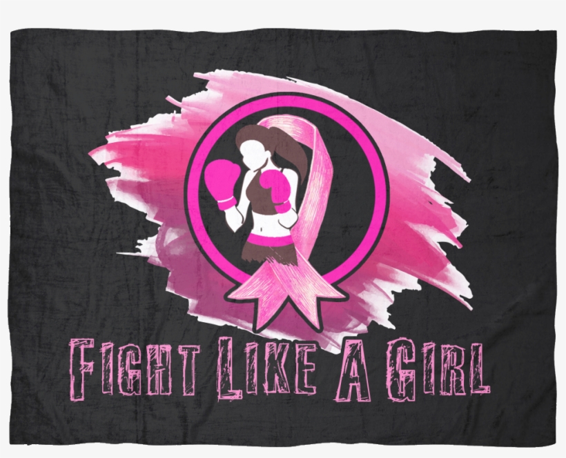 Fight Like A Girl Fleece Blanket, transparent png