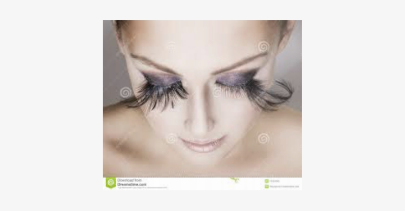 False Eyelashes - Girl With Fake Eyelashes, transparent png