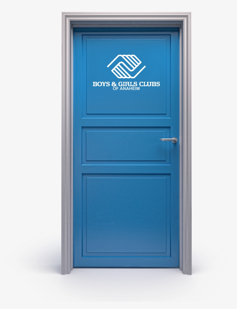 Png) Blue Door Design With White Boys & Girls Clubs - Door, transparent png