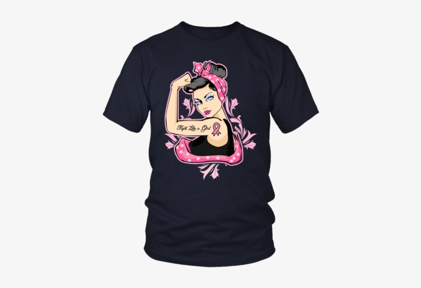 Ladies 'fight Like A Girl' Breast Cancer Awareness - Never Underestimate A Tenacious Pơer, transparent png
